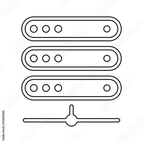 Server icon in line style