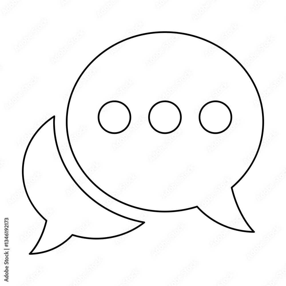 Chat icon in line style Chat icon in line style