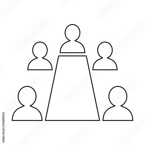 Meeting icon in line style
