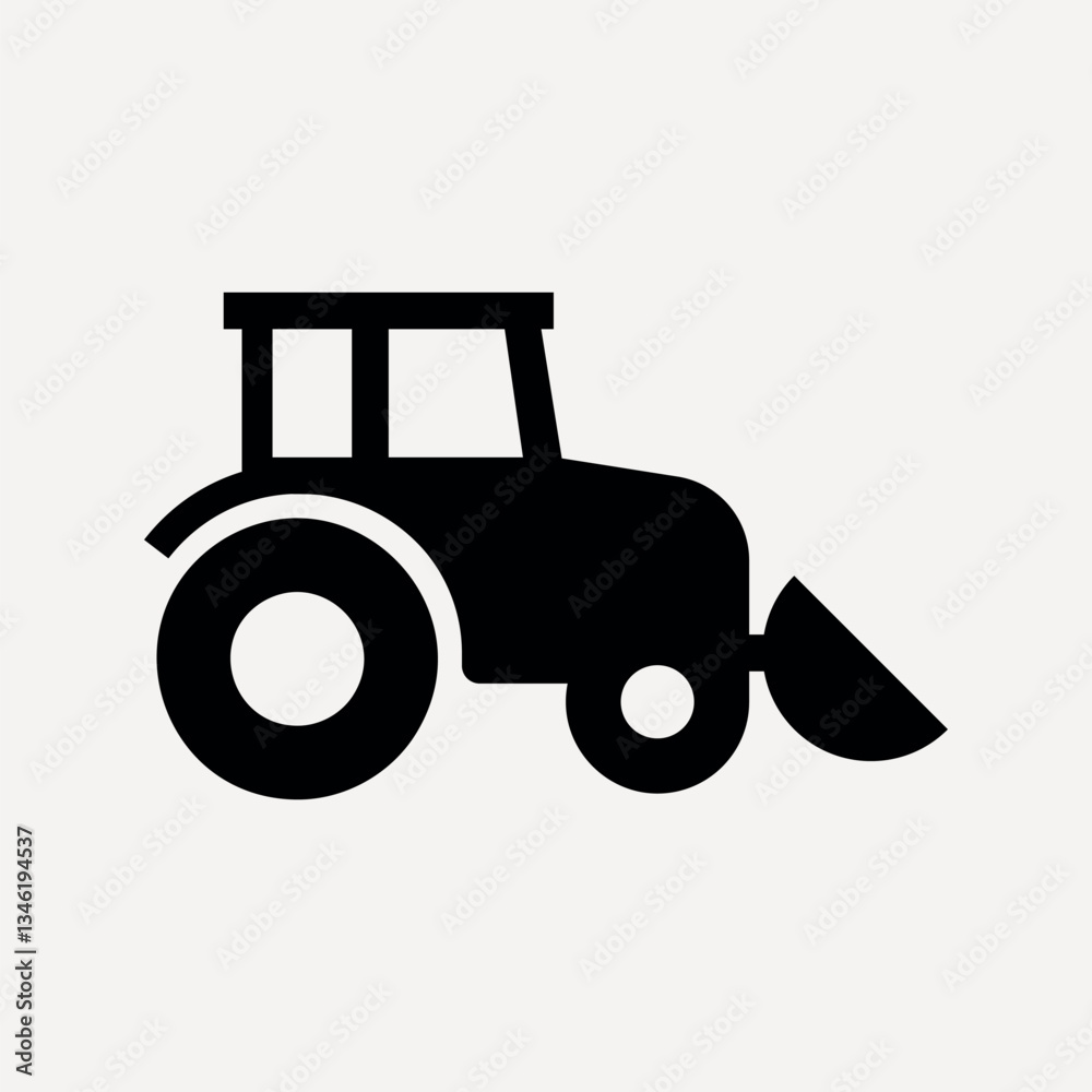 Bulldozer flat icon element vector Bulldozer flat icon element vector