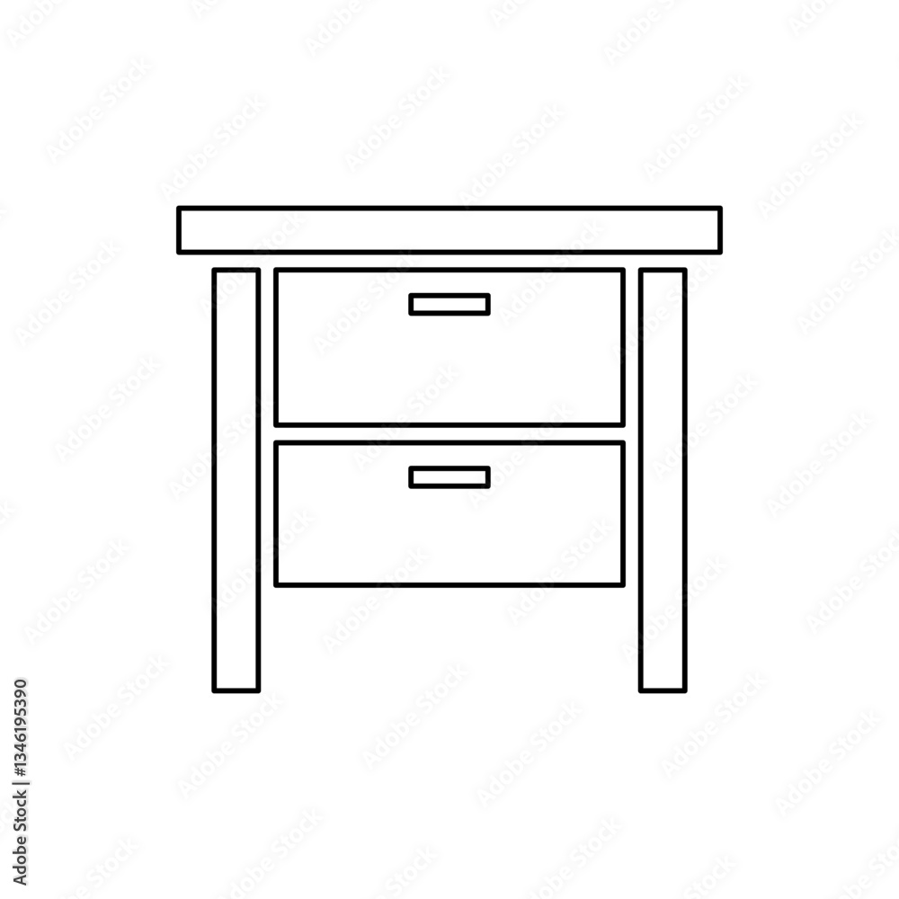 Cabinet icon in line style Cabinet icon in line style