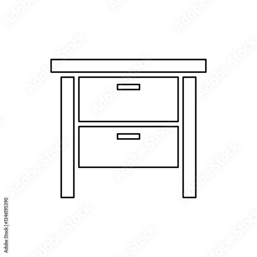 Cabinet icon in line style