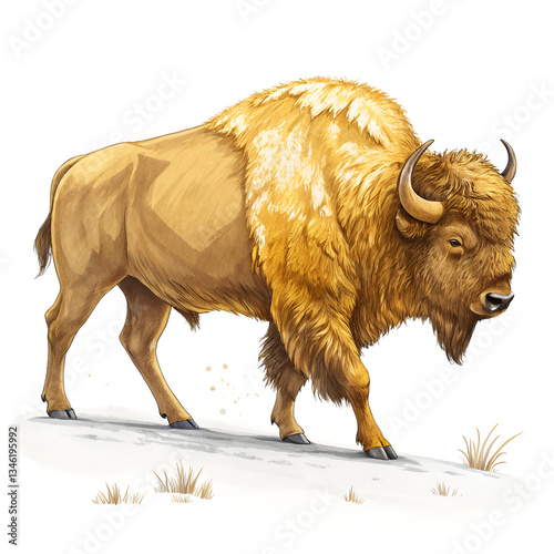 american buffalo in winter