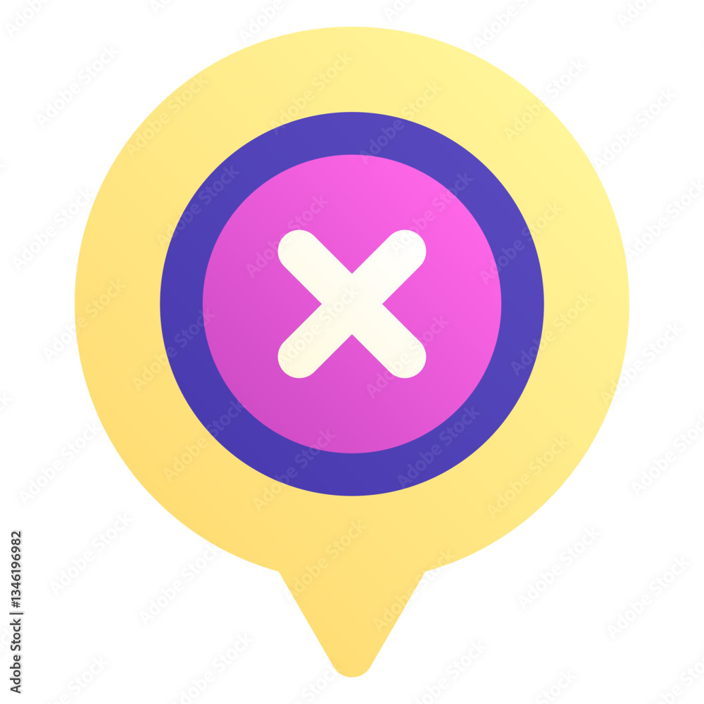 Fototapeta premium Error. Editable vector icon, coloured.