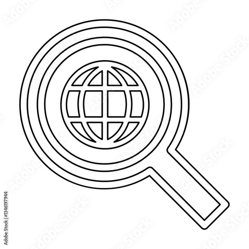 Internet icon in line style
