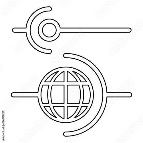Internet icon in line style