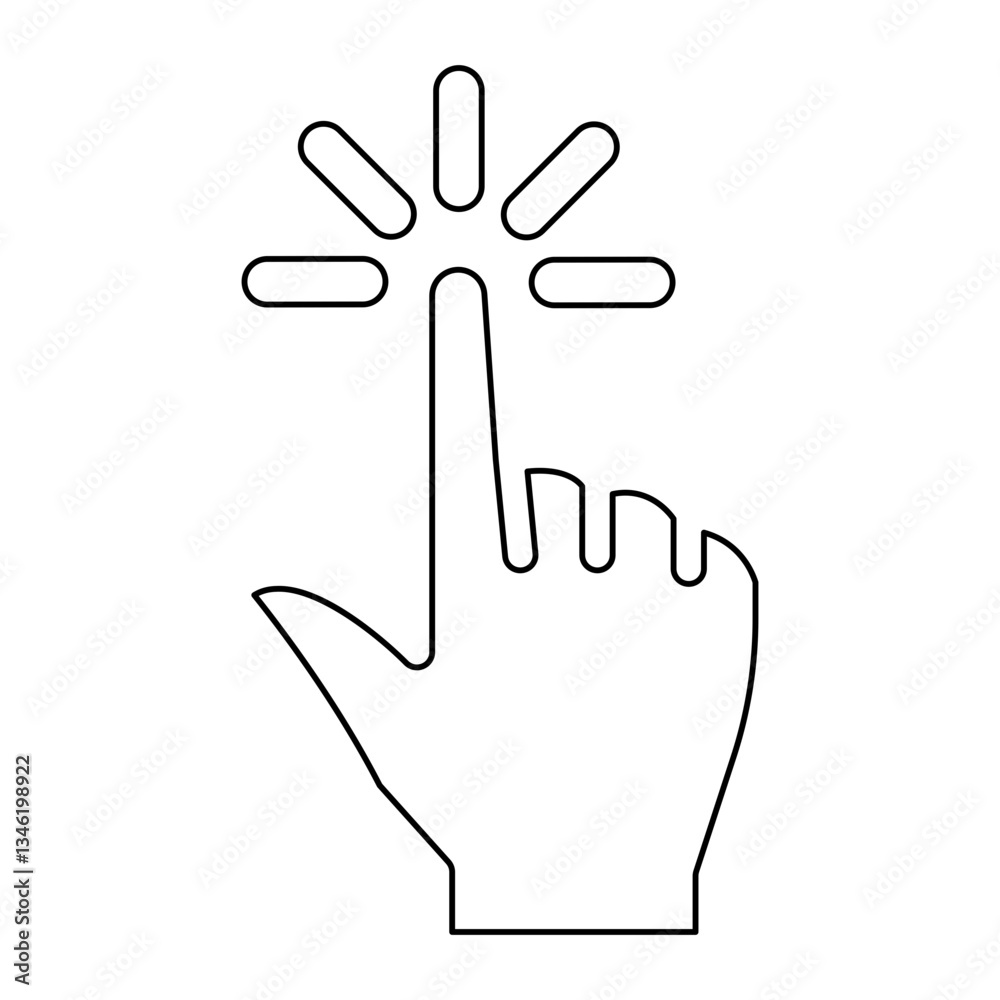 Obraz premium Click iconin line style