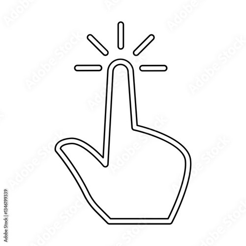 Click icon in line style