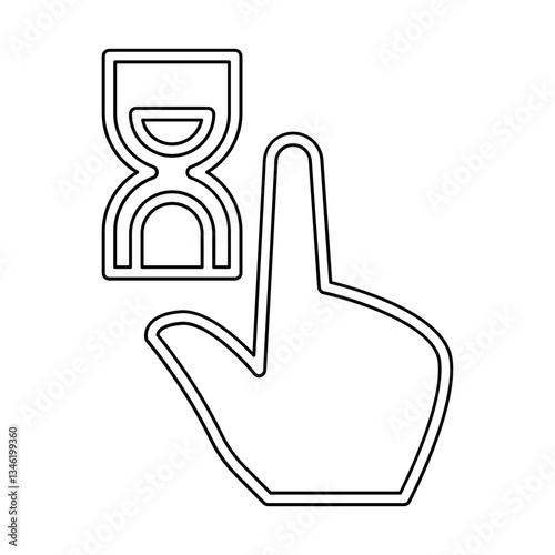 Waiting icon in line style