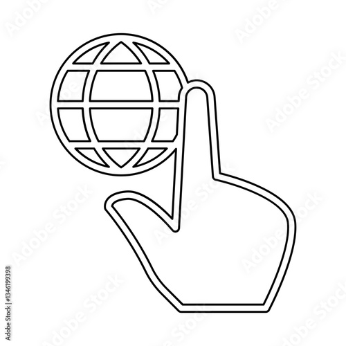 Cursor icon in line style