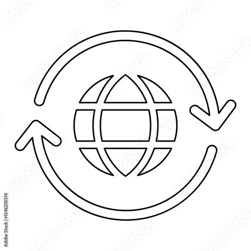 Internet icon in line style