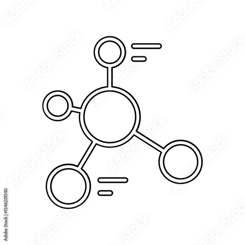 Big data icon in line style