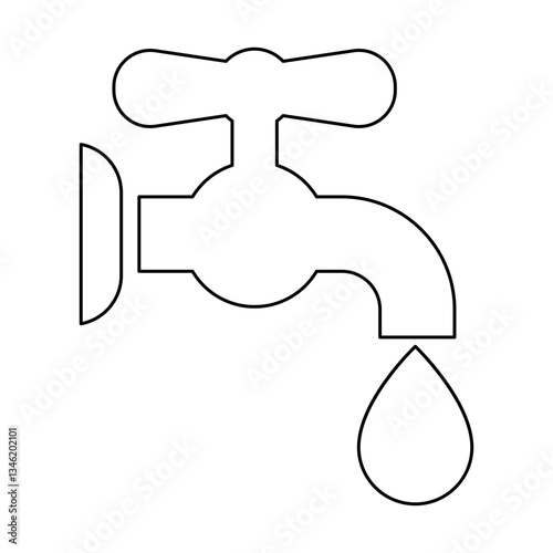 Faucet icon in line style