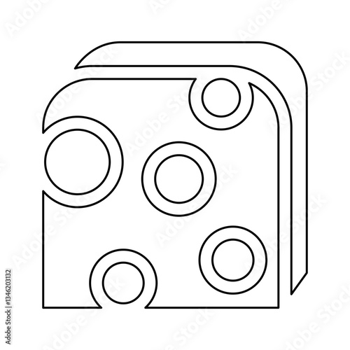 Cheese icon in line style