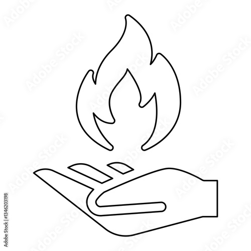 Energy icon in line style