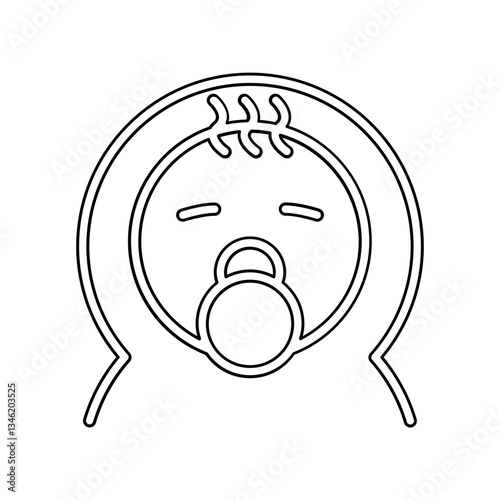 Baby icon in line style
