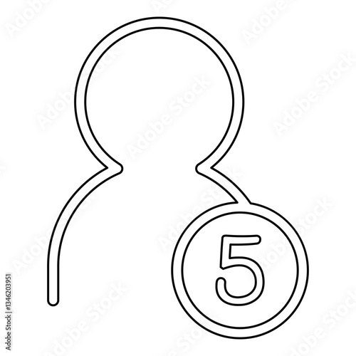Friend request icon in line style