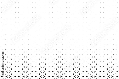 Geometric pattern based on stars on a white background.Seamless in one direction.Average fade out. 