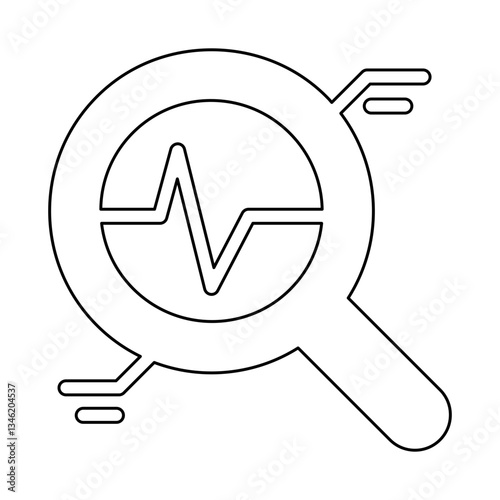 Data analysis icon in line style