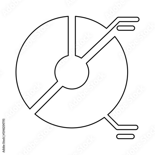 Data analysis icon in line style