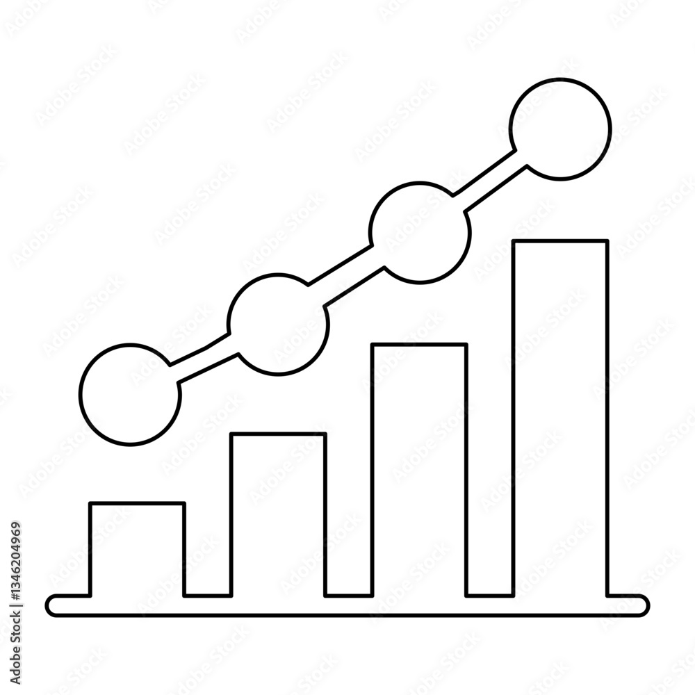 Data analysis icon in line style Data analysis icon in line style