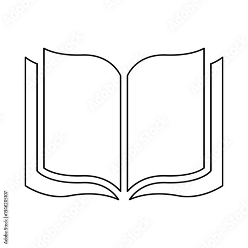Book icon in line style