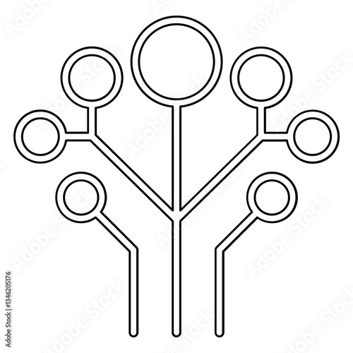 Data network icon in line style