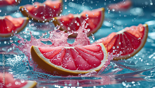 Refreshing Grapefruit Splash – A Burst of Citrus Energy, General AI