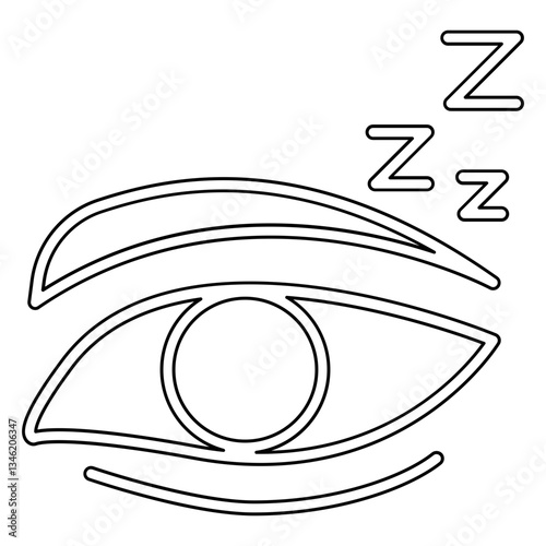 Sleepless icon in line style