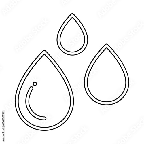 Water icon in line style