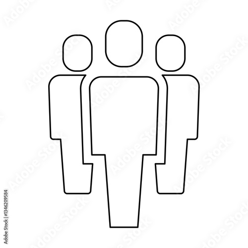 Team icon in line style