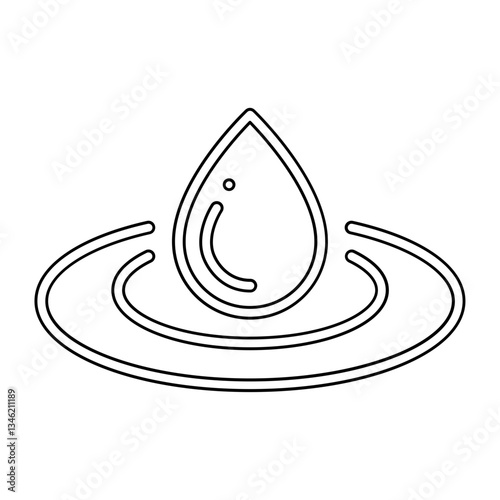 Essential oil icon in line style