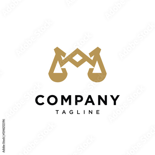 Justice Crown Logo Icon Vector