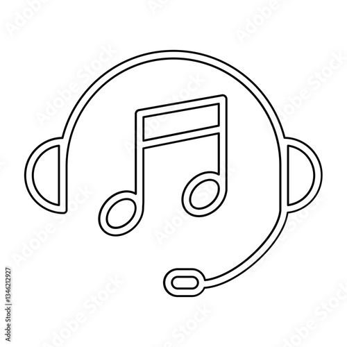 Headphone icon in line style