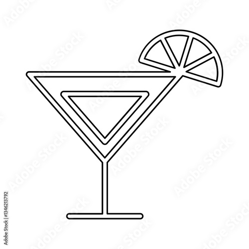 Cocktail icon in line style