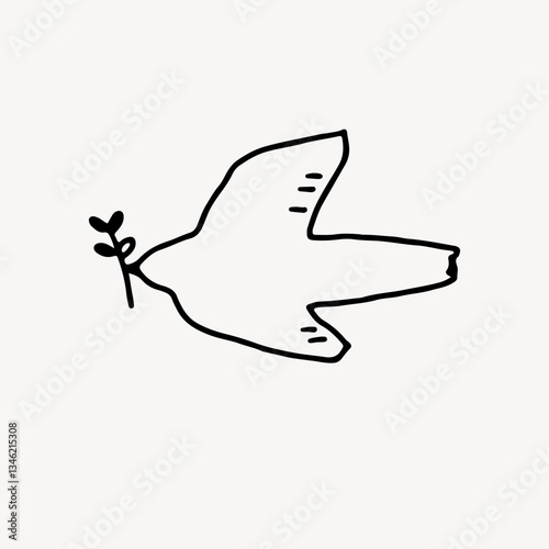 Peace dove, aesthetic illustration design element vector
