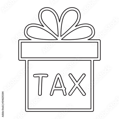 Tax refund icon in line style