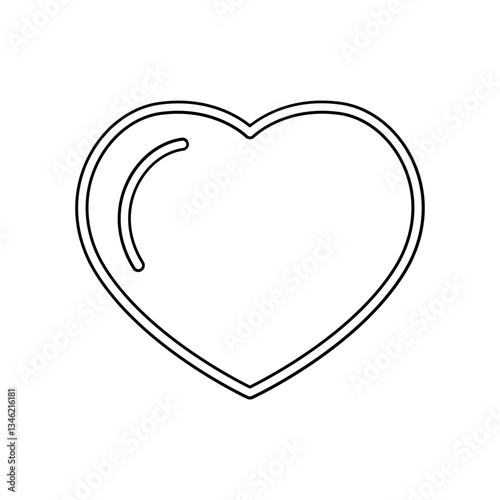 Heart icon in line style 