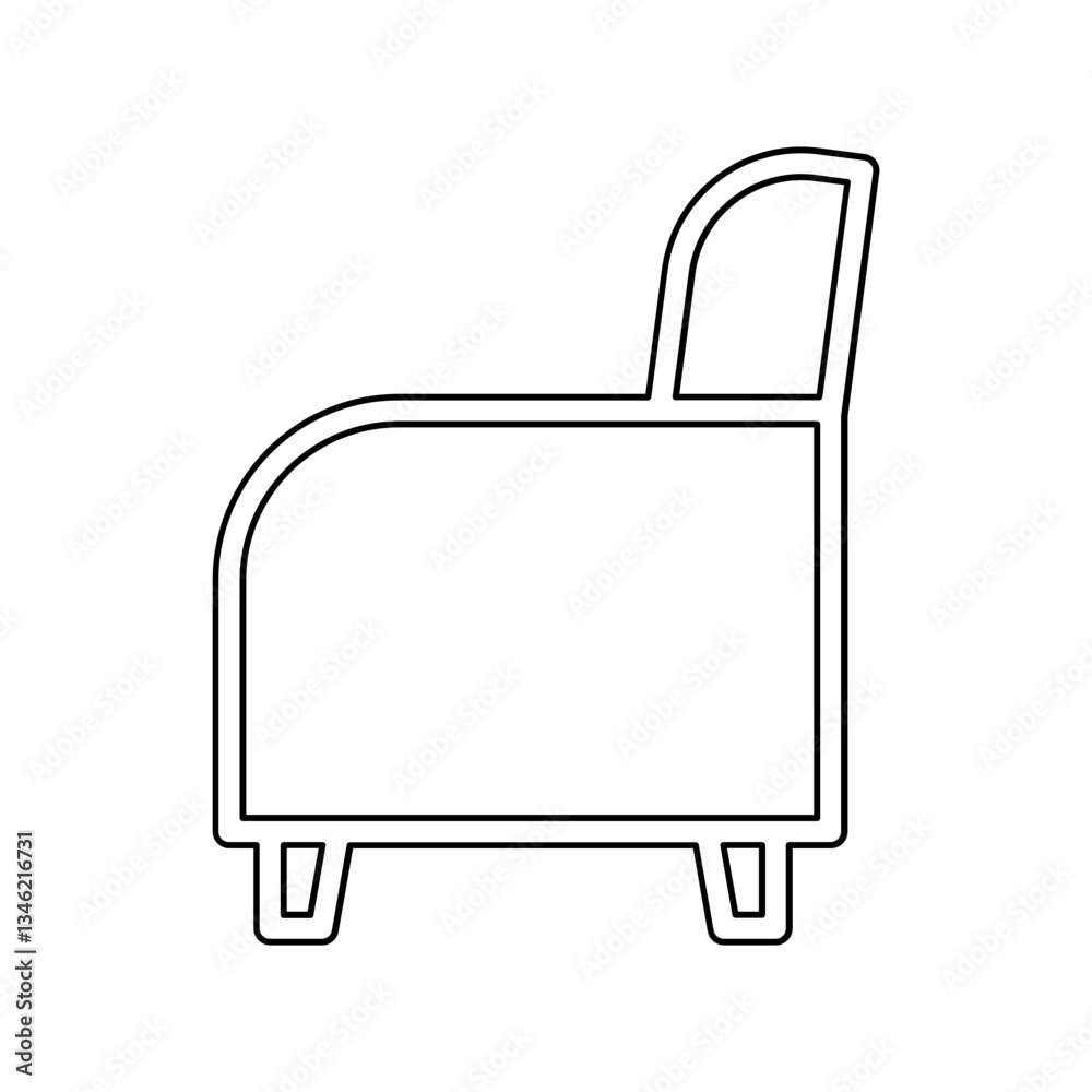 Obraz premium Sofa icon in line style 