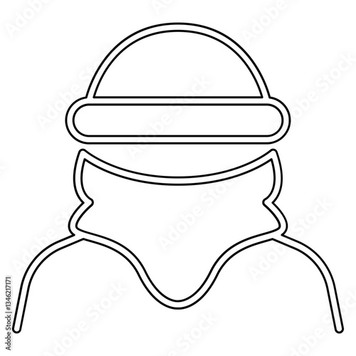 Terrorist icon in line style