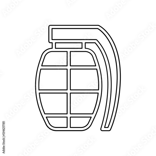 Grenade icon in line style