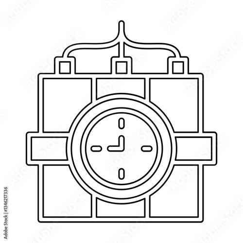 Dynamite icon in line style