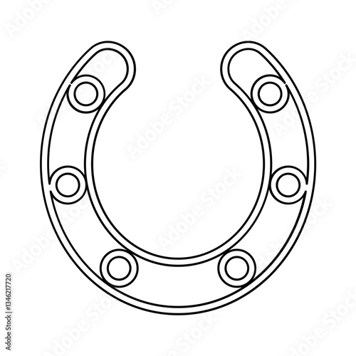 Horseshoe icon in line style