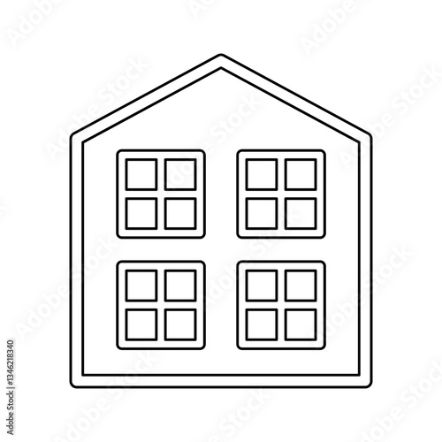 House icon in line style