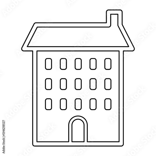 Dormitory icon in line style