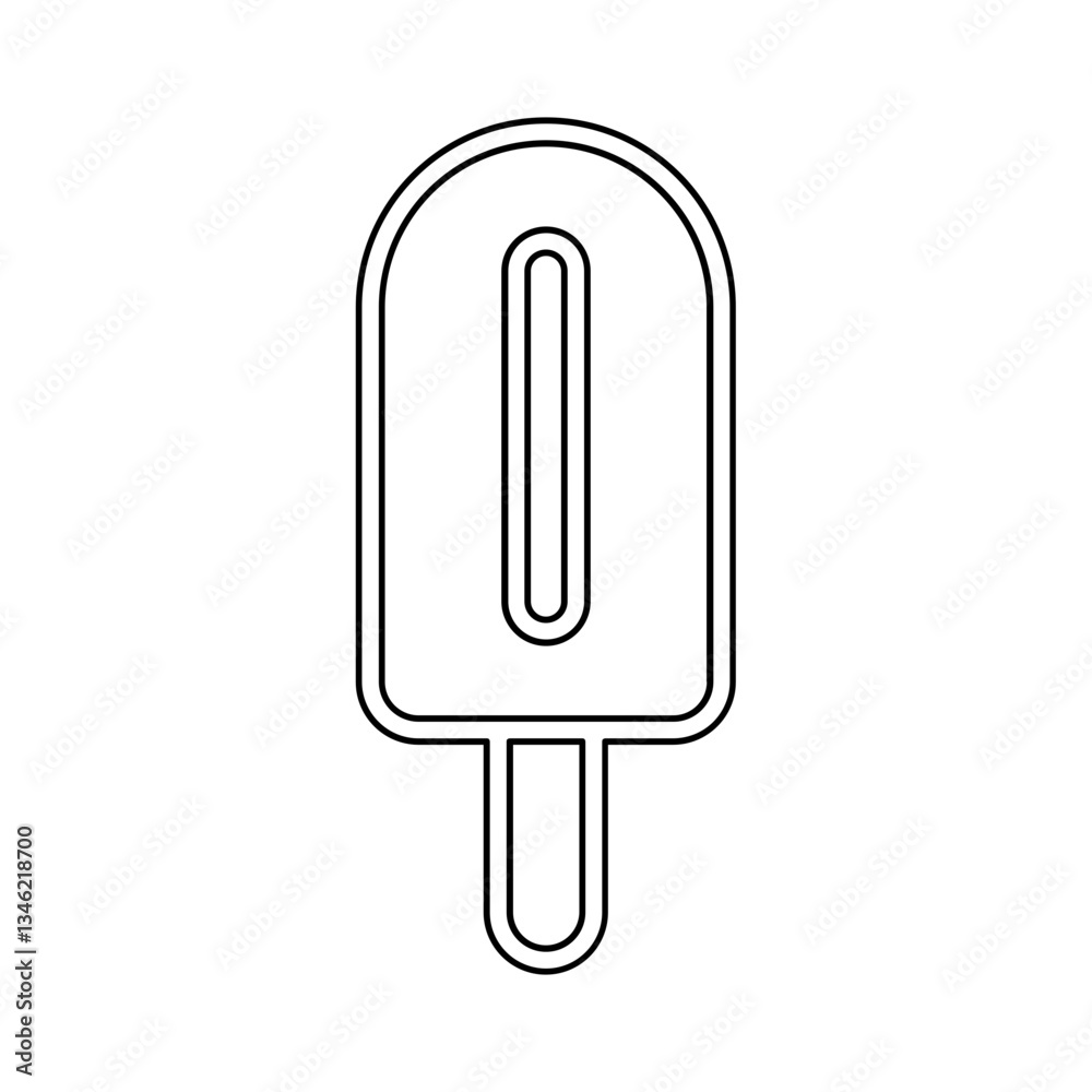 Ice cream icon in line style Ice cream icon in line style