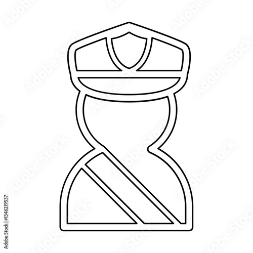 Traffic police icon in line style