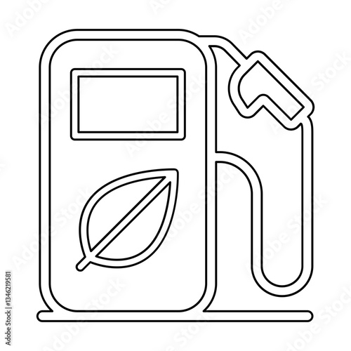 Bio fuel icon in line style