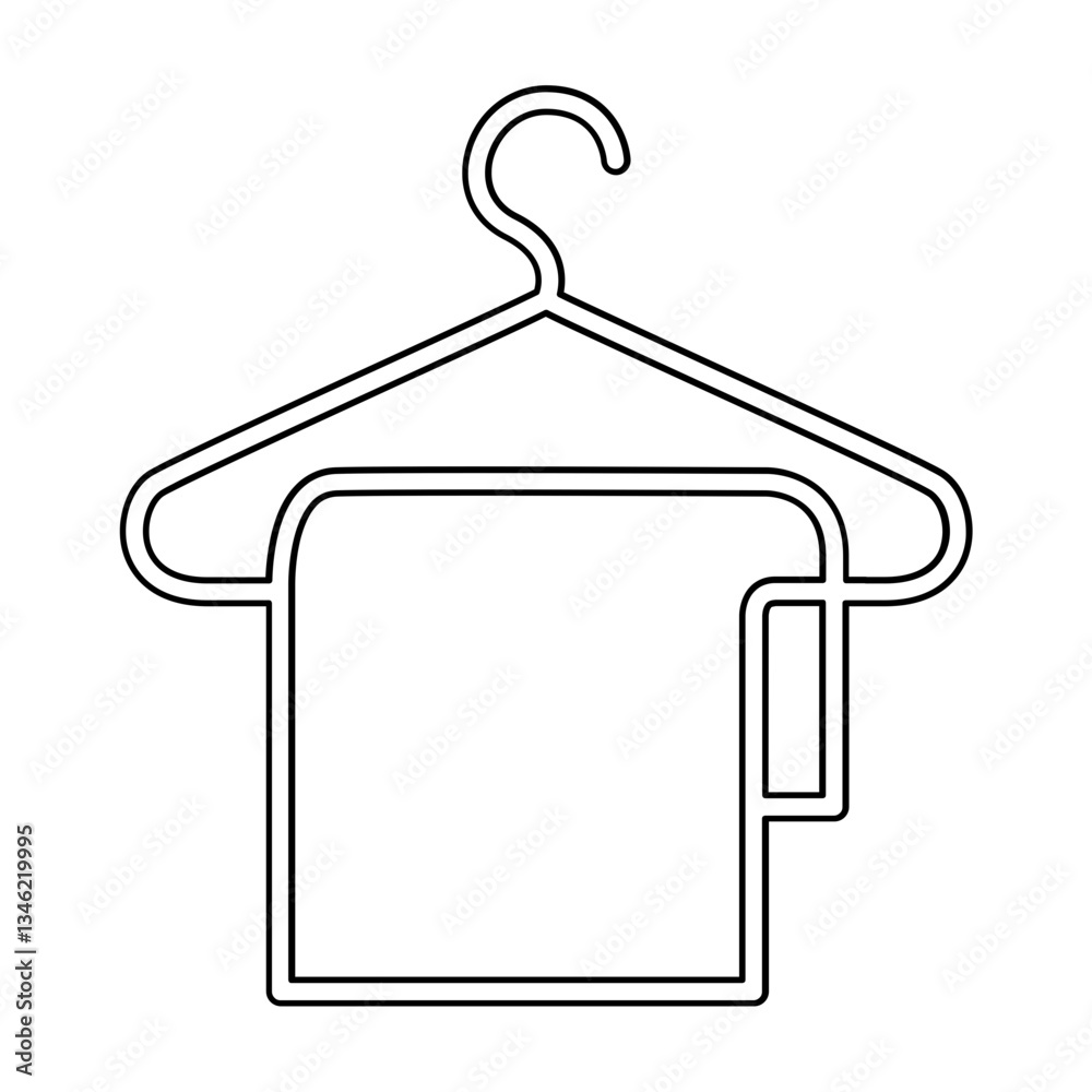 Towel icon in line style Towel icon in line style