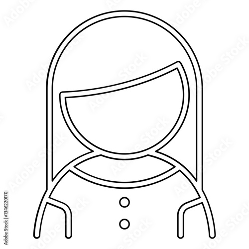 Woman icon in line style